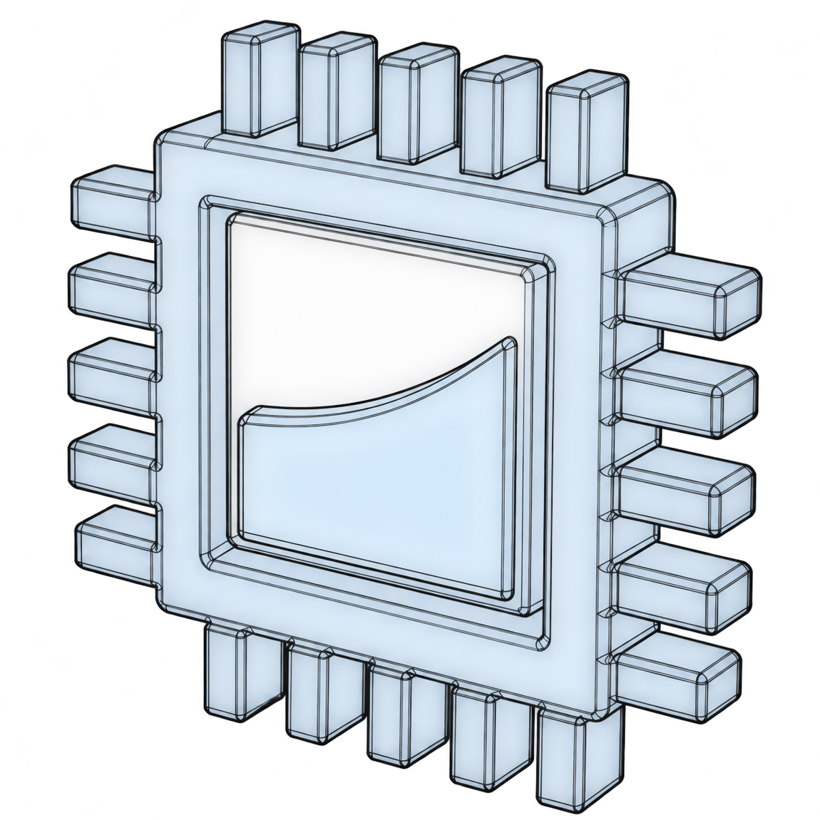 NexWEB three-dimensional microchip logo